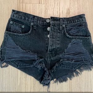 Distressed Carmar Jean shorts